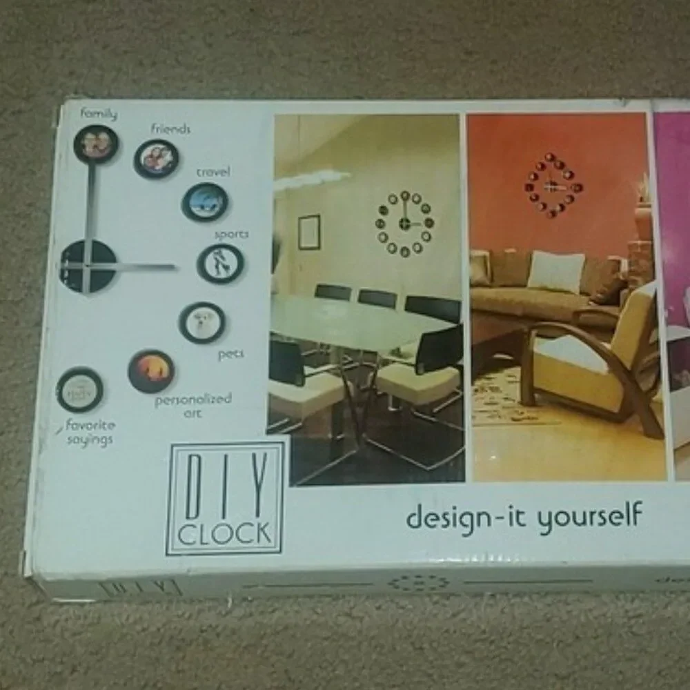 Vintage DIY Black Wall Clock • Design‑It‑Yourself • Complete Kit UNIQUE